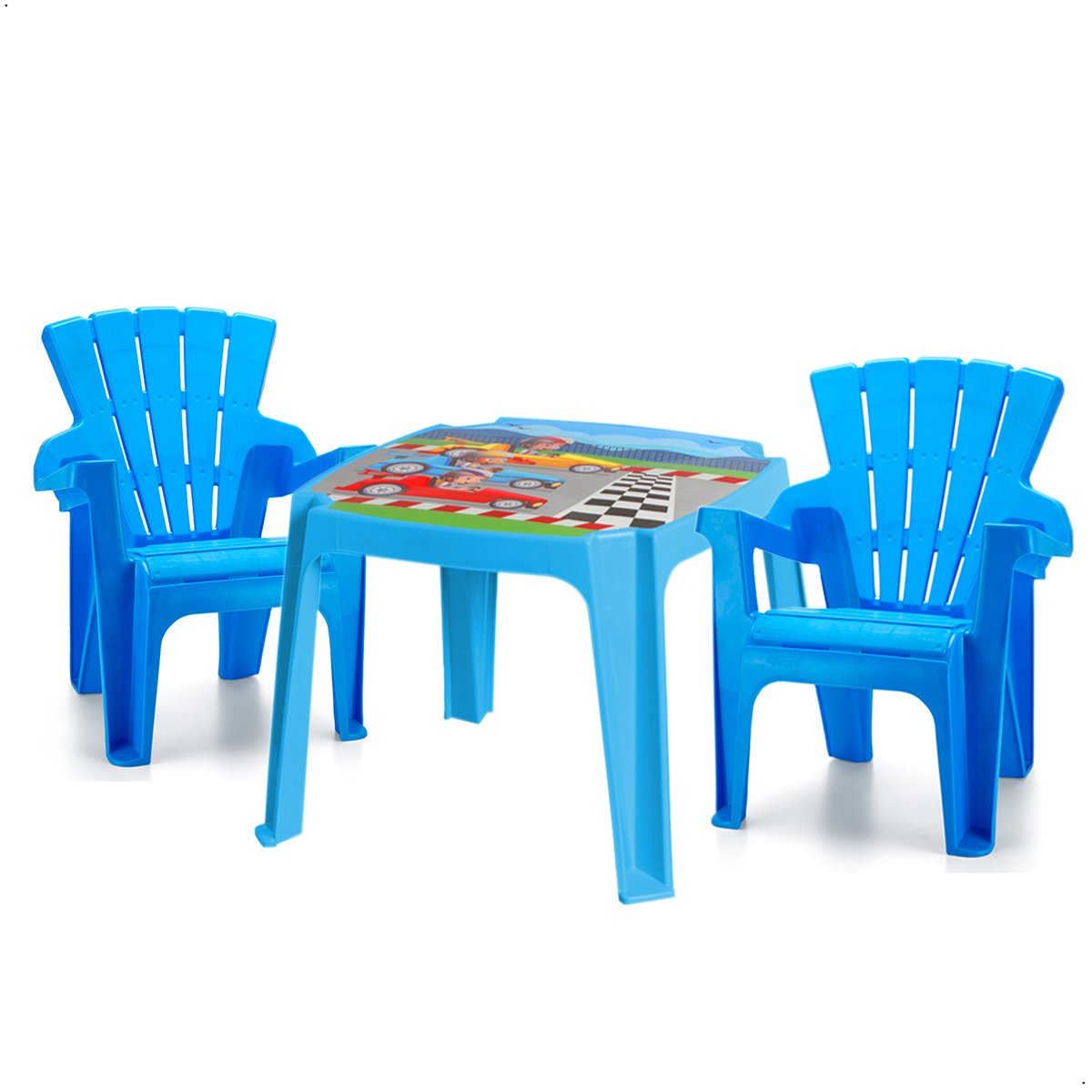 Conjunto Mesa e 2 Poltronas Desenhos Infantil Carros