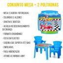 Ver imagem 4 de Conjunto Mesa e 2 Poltronas Desenhos Infantil Carros