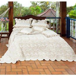 Cobre Leito Casal Queen C´Dóro 3 Pçs - 100% Algodão 400 Fios Egípcio - Palha - 1 Cobre Leito Casal Queen C´Dóro 3 Pçs - 100% Algodão 400 Fios Egípcio - Palha - 1