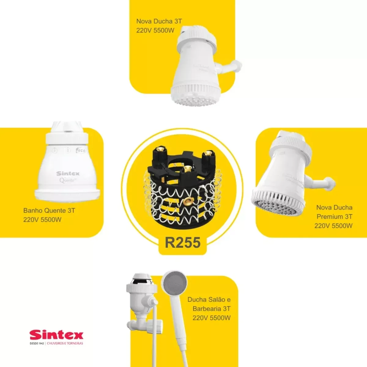 Resistência Torneira e Chuveiro Sintex Elétrico 3t 4400w/220v - 2