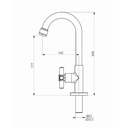 Ver imagem 2 de Torneira de Mesa para Lavatório Slim Cross Cromado - Perflex 10726010
