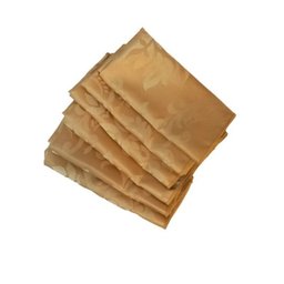 Kit 6 Guardanapos Jacquard Medalhao 38X38 Ouro - 2