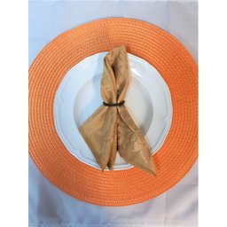 Kit 6 Guardanapos Jacquard Medalhao 38X38 Ouro - 1