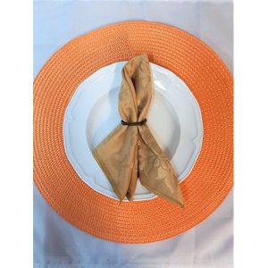 Kit 6 Guardanapos Jacquard Medalhao 38X38 Ouro