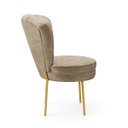 Ver imagem 6 de Cadeira Estofada para Sala de Jantar Pés de Ferro Ergonômica Resistente Tecido Veludo