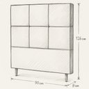 Ver imagem 5 de Cabeceira Cama Box Solteiro 90cm Elena Estofada Marrom
