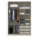 Ver imagem 2 de Guarda-roupa Solteiro Luciane 2 Portas de Correr 3 Gavetas Prime Plus Alumínio com Espelho 160 Cm