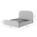 Ver imagem 4 de Cama Estofada Casal Neutra Tecido Estilo Escandinavo 1.40m para Quarto de Casal Moderno e Luxuoso