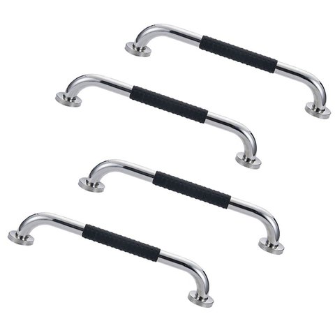 Barra de Apoio Inox 30cm Suporte Antiderrapante Kit 4 unidades Idoso Gestante Criança Casa Banheiro 