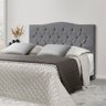 Cabeceira Cama Box Diamante Casal 140cm X 125cm Suede Cinza - 1