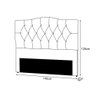 Cabeceira Cama Box Diamante Casal 140cm X 125cm Suede Cinza - 3