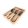 Kit Jogo Talheres Faqueiro Completo 25 Peças Aço Inox Com Gaveteiro Bege Nude - 1