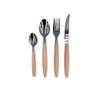 Kit Jogo Talheres Faqueiro Completo 25 Peças Aço Inox Com Gaveteiro Bege Nude - 2