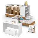 Ver imagem 3 de Quarto de Bebê Americano 4 Portas Com berço Multifuncional Bkids Branco Freijó Eco Wood - Matic - He