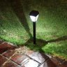 Kit 4 - Luminária Solar Balizadora de Jardim Espeto Colonial LED Branco Quente 3000K - 3