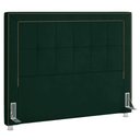 Ver imagem 1 de Cabeceira Cama Box Casal 140cm Paolla P02 Veludo Verde Musgo - Mpozenato