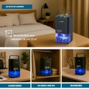 Ver imagem 5 de Desumidificador Antimofo Secar Ar Elétrico 1400ml Led Lâmpada Ambiente 7 Cores Preto Importway