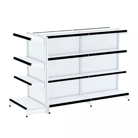 Gondola Centro 137 Fit Ate 2 Metros 1 Ponta Branco 20b Pe Preto