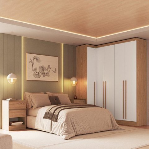 Guarda-Roupa Modulado 5 Portas 6 Gavetas 4 Peças Infinity+