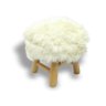 Mochinho Puff para Sala com Pelo Natural de Ovelha Exclusivo - 3