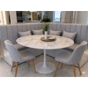 Ver imagem 5 de Mesa de Jantar Saarinen Oval 150x90cm - Mármore Espirito Santo