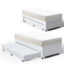 Ver imagem 4 de Cama Box com Colchão de Espuma D45 Pillow Top Ortopédico Domo + Auxiliar de Espuma Unique Solteiro