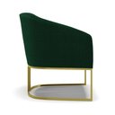 Ver imagem 6 de Poltrona Decorativa Base Industrial Dourado Stella Bouclê Verde D03 - D'Rossi