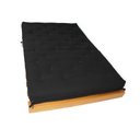 Ver imagem 2 de Sofá Cama Casal Futon Tokio Preto Madeira Maciça Grapia Cor Natural