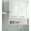 Ver imagem 1 de Módulo 2 Portas Armário Aéreo Suspenso Cozinha Lavanderia ClickForte Armário Multiuso 2 Portas Branc