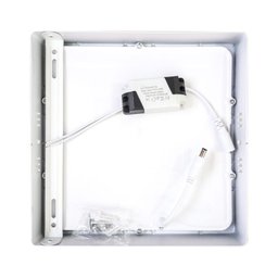 Kit 4 Luminária Plafon Led 6000k 25w Sobrepor Quadrado - 2