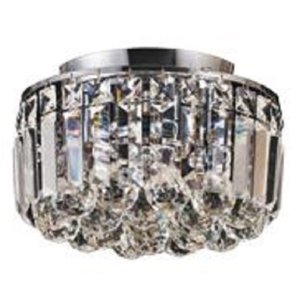 Plafon Kri Metal e Cristal Cromado Ø25cm - Bella Hu1102