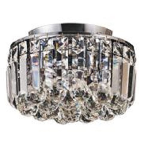 Plafon Kri Metal e Cristal Cromado Ø25cm - Bella Hu1102