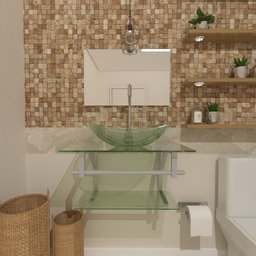 Gabinete de Vidro 80cm Ac Cuba Oval Incolor - 2