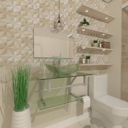 Gabinete de Vidro 80cm Ac Cuba Oval Incolor - 1