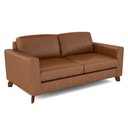 Ver imagem 2 de Sofá Sala de Estar Living 3 Lugares 200cm Presley Pés Madeira Couro Conhaque G52 - Gran Belo