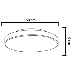 Plafon 7653 Cobre-50x9cm-4L-Soq E27 Max 25W-Bivolt - 2
