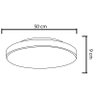 Plafon 7653 Cobre-50x9cm-4L-Soq E27 Max 25W-Bivolt - 2