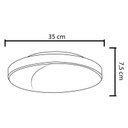 Ver imagem 2 de Plafon 7652 Branco-50x7,5cm-3L-Soq E27 Max 25W-Bivolt