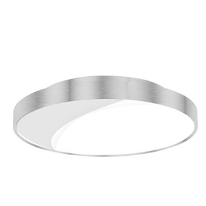 Plafon 7652 Escovado-50x7,5cm-3L-Soq E27 Max 25W-Bivolt