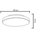 Ver imagem 2 de Plafon 7653 Prata-50x9cm-4L-Soq E27 Max 25W-Bivolt