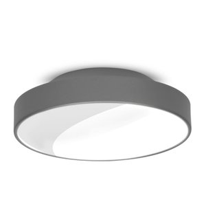 Plafon 7651 Prata-25x7cm-2L-Soq E27 Max 25W-Bivolt