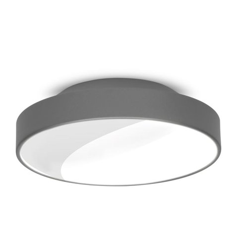 Plafon 7651 Prata-25x7cm-2L-Soq E27 Max 25W-Bivolt