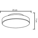 Ver imagem 2 de Plafon 7651 Prata-25x7cm-2L-Soq E27 Max 25W-Bivolt