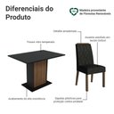 Ver imagem 4 de Conjunto Sala de Jantar Tampo de Vidro 4 Cadeiras Rustic/Preto/Oxford Pitanga Madesa