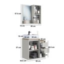 Ver imagem 3 de Conjunto Banheiro Gabinete com Cuba e Espelheira 2 Portas 2 Gavetas 60cm Multimóveis Crart-CON004