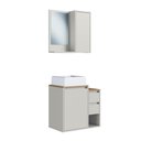 Ver imagem 2 de Conjunto Banheiro Gabinete com Cuba e Espelheira 2 Portas 2 Gavetas 60cm Multimóveis Crart-CON004
