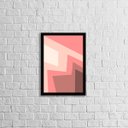 Ver imagem 1 de Quadro Abstrato Rosa I 24x18cm - com vidro:Madeira branca