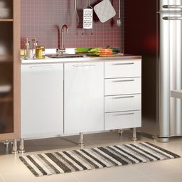 Armario Cozinha Completo Ditália Aspen 4pc S/tampo Cv/br A48 - 3