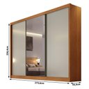 Ver imagem 3 de Guarda Roupa Casal Lôgan Plus 3 Portas 1 com Espelho 6 Gavetas Cinamomo Fendi - Novo Horizonte