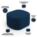 Ver imagem 4 de Puff Decorativo Orgânico para Living Quarto 70cm Doha W01 Suede Azul Marinho - Lyam Decor